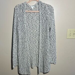 J. Jill Black and White Knit Oversized‎ Cardigan | Small